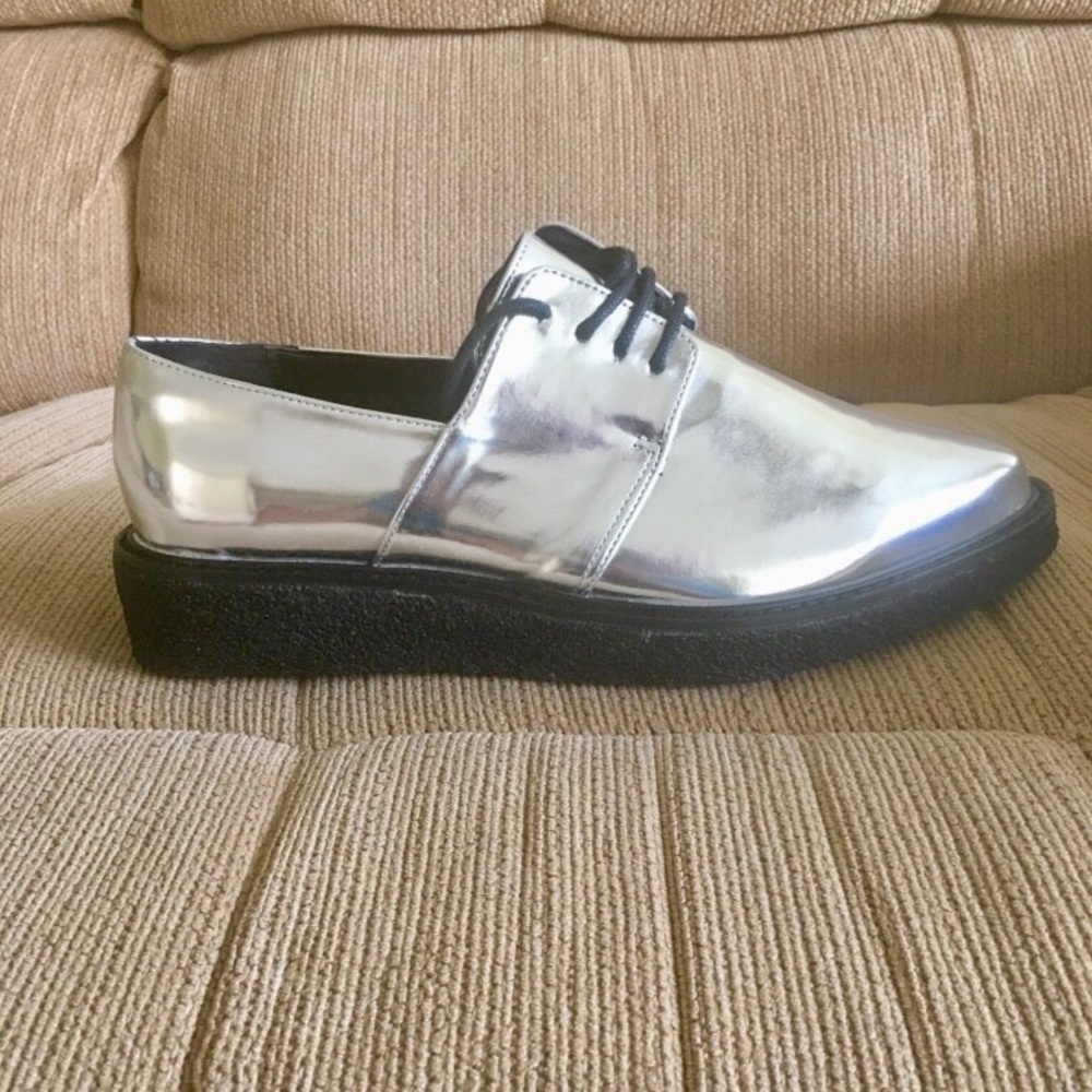 ASOS Pointed Silver Creepers